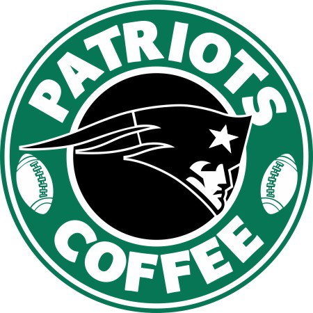 New England Patriots starbucks coffee logo vinyl decal